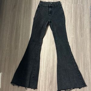 Black flair pants fron Fashion nova